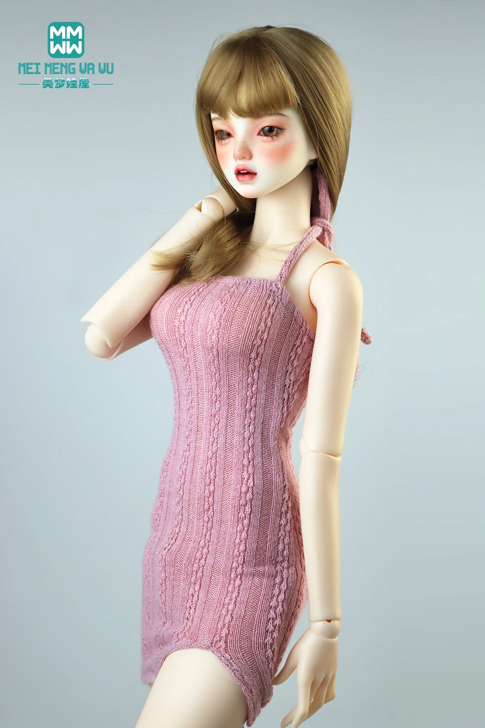 Doll Clothes Fashion Halter Slit Knit Skirt Sweater Coat Fit 43-60cm 1/4 /3 BJD DD SD13 Doll Accessories Girl Gift