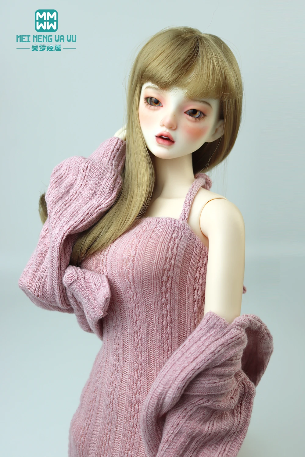 Doll Clothes Fashion Halter Slit Knit Skirt Sweater Coat Fit 43-60cm 1/4 /3 BJD DD SD13 Doll Accessories Girl Gift