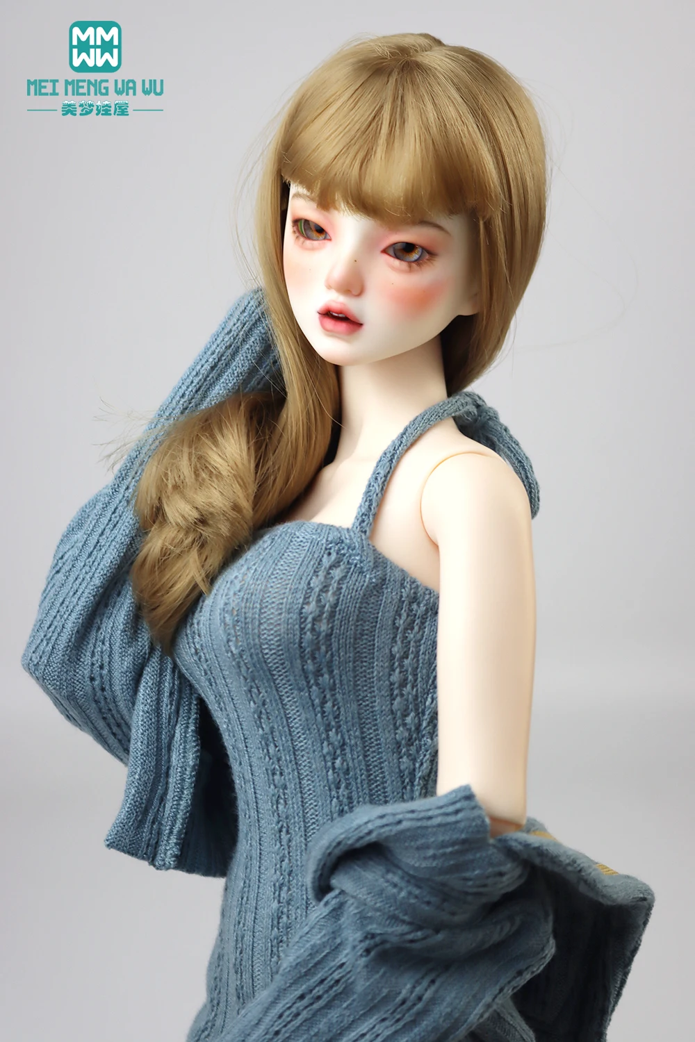 Doll Clothes Fashion Halter Slit Knit Skirt Sweater Coat Fit 43-60cm 1/4 /3 BJD DD SD13 Doll Accessories Girl Gift