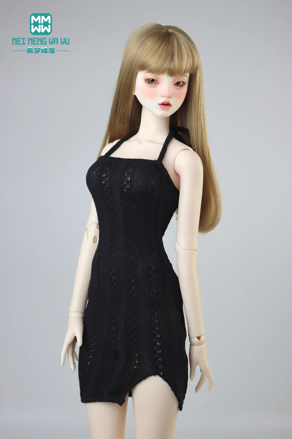 Doll Clothes Fashion Halter Slit Knit Skirt Sweater Coat Fit 43-60cm 1/4 /3 BJD DD SD13 Doll Accessories Girl Gift