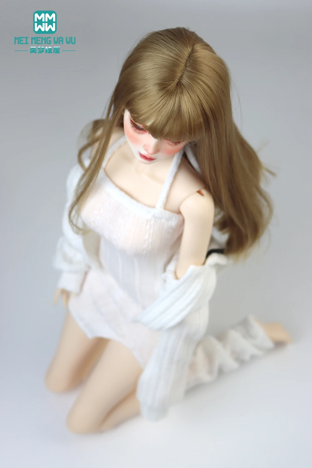 Doll Clothes Fashion Halter Slit Knit Skirt Sweater Coat Fit 43-60cm 1/4 /3 BJD DD SD13 Doll Accessories Girl Gift