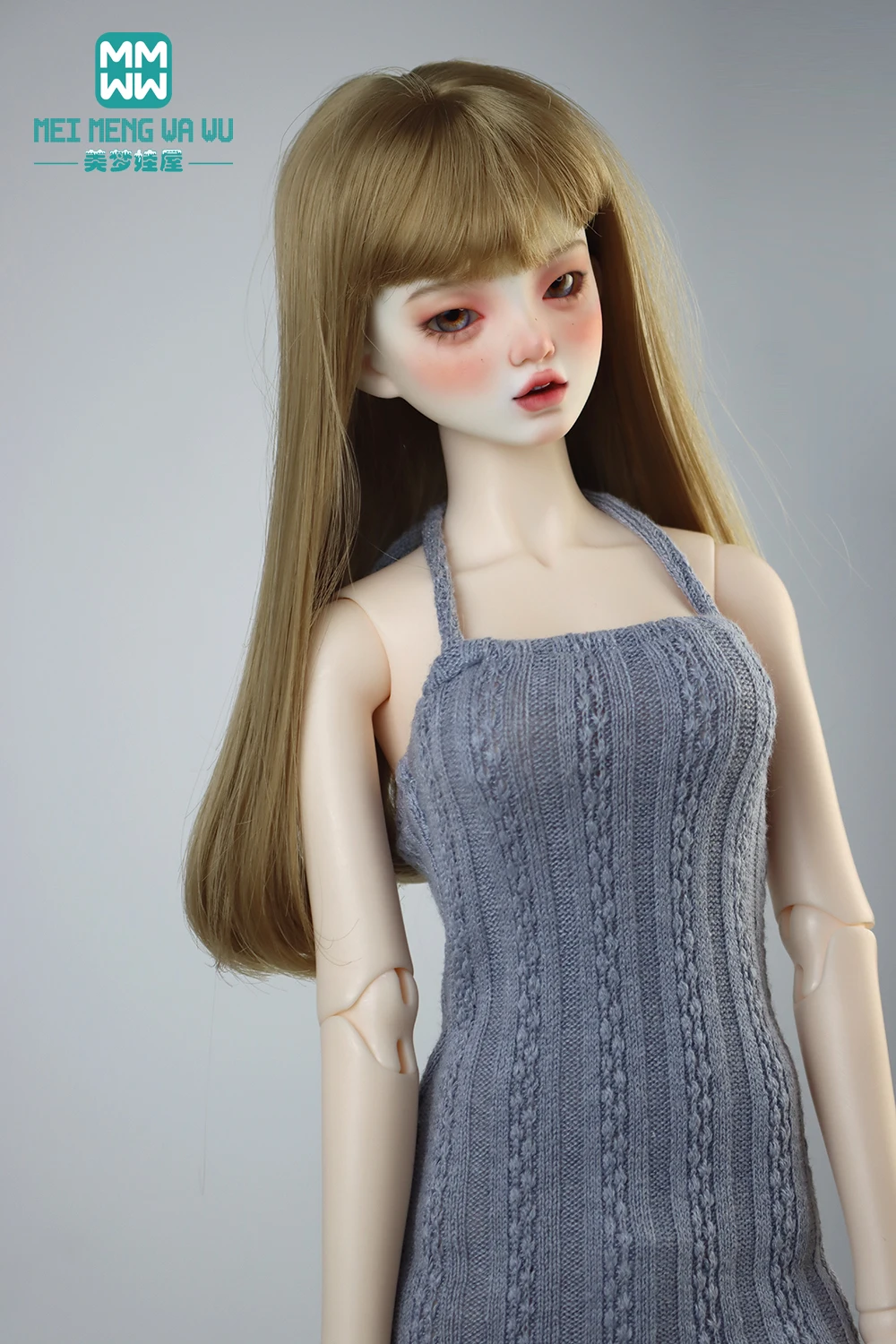 Doll Clothes Fashion Halter Slit Knit Skirt Sweater Coat Fit 43-60cm 1/4 /3 BJD DD SD13 Doll Accessories Girl Gift
