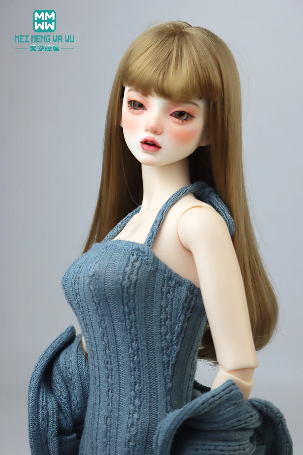 Doll Clothes Fashion Halter Slit Knit Skirt Sweater Coat Fit 43-60cm 1/4 /3 BJD DD SD13 Doll Accessories Girl Gift