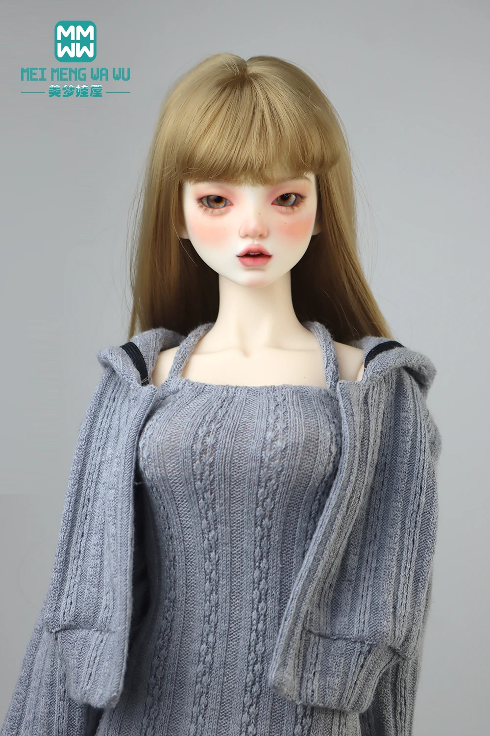 Doll Clothes Fashion Halter Slit Knit Skirt Sweater Coat Fit 43-60cm 1/4 /3 BJD DD SD13 Doll Accessories Girl Gift