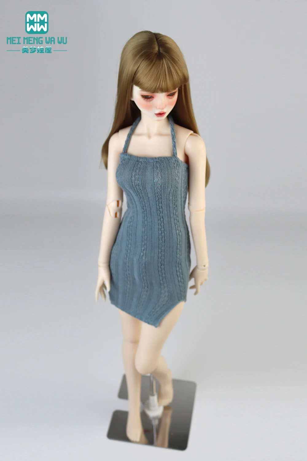 Doll Clothes Fashion Halter Slit Knit Skirt Sweater Coat Fit 43-60cm 1/4 /3 BJD DD SD13 Doll Accessories Girl Gift