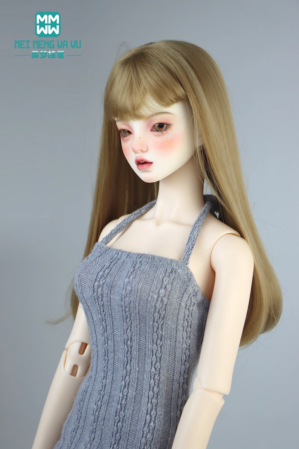 Doll Clothes Fashion Halter Slit Knit Skirt Sweater Coat Fit 43-60cm 1/4 /3 BJD DD SD13 Doll Accessories Girl Gift