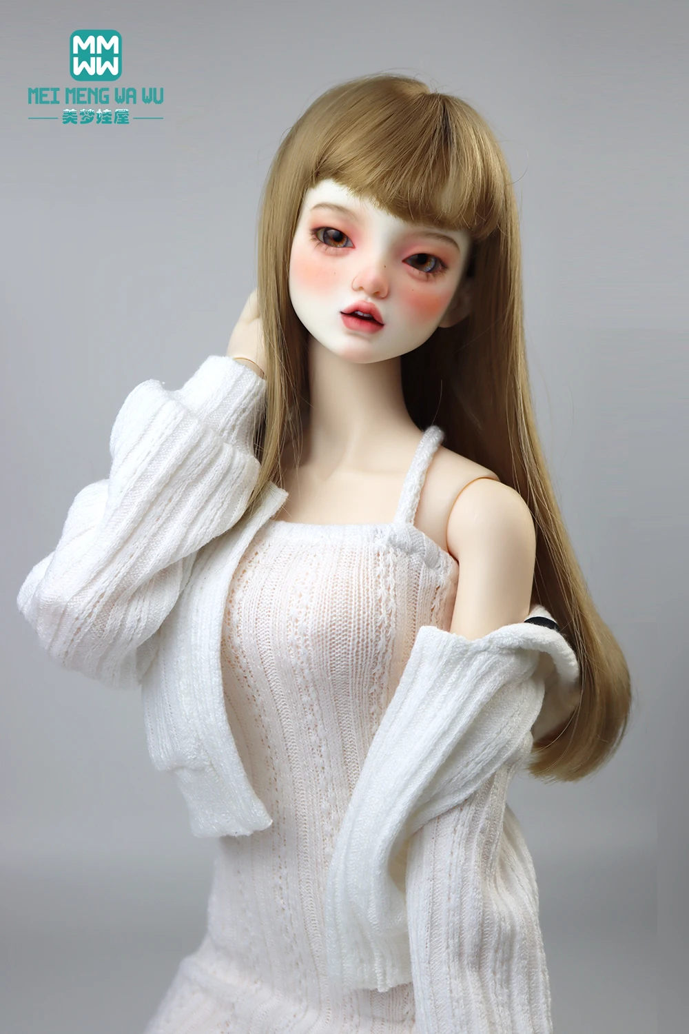 Doll Clothes Fashion Halter Slit Knit Skirt Sweater Coat Fit 43-60cm 1/4 /3 BJD DD SD13 Doll Accessories Girl Gift