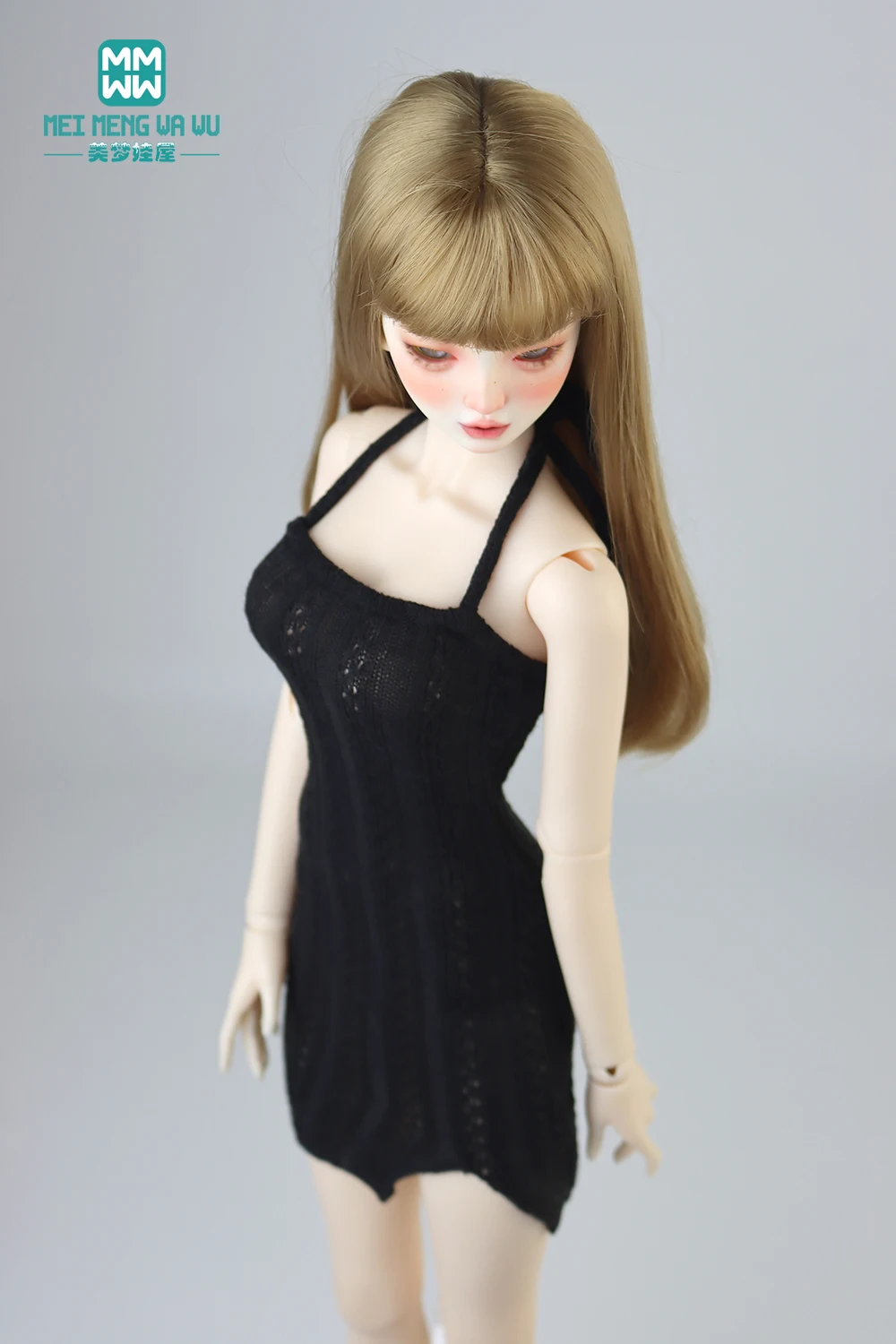 Doll Clothes Fashion Halter Slit Knit Skirt Sweater Coat Fit 43-60cm 1/4 /3 BJD DD SD13 Doll Accessories Girl Gift