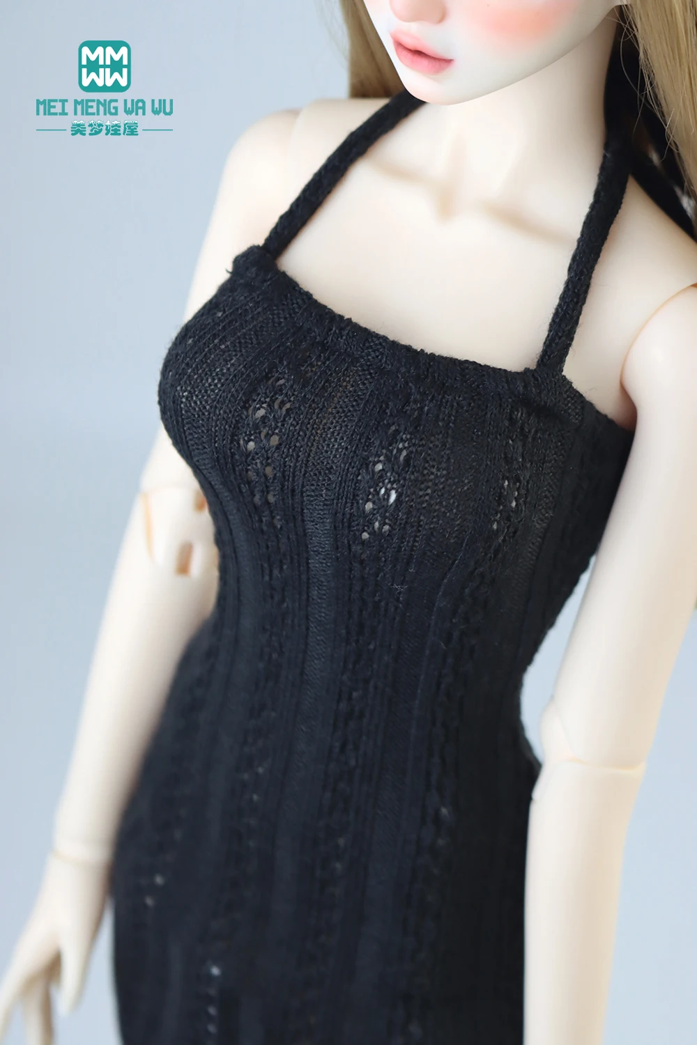 Doll Clothes Fashion Halter Slit Knit Skirt Sweater Coat Fit 43-60cm 1/4 /3 BJD DD SD13 Doll Accessories Girl Gift