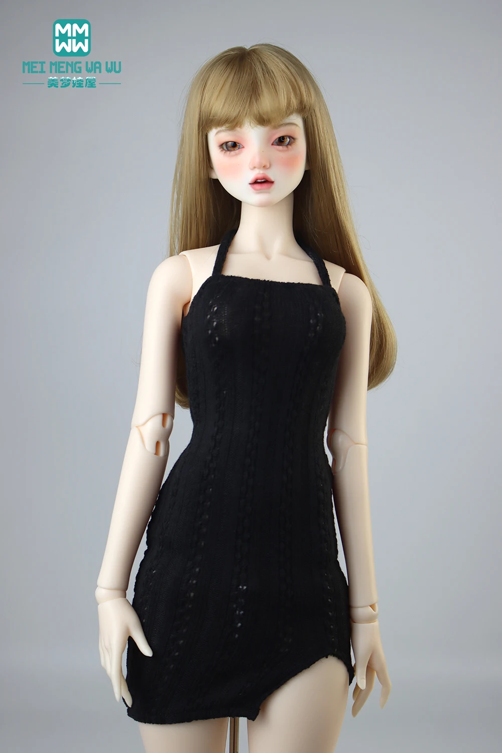 Doll Clothes Fashion Halter Slit Knit Skirt Sweater Coat Fit 43-60cm 1/4 /3 BJD DD SD13 Doll Accessories Girl Gift