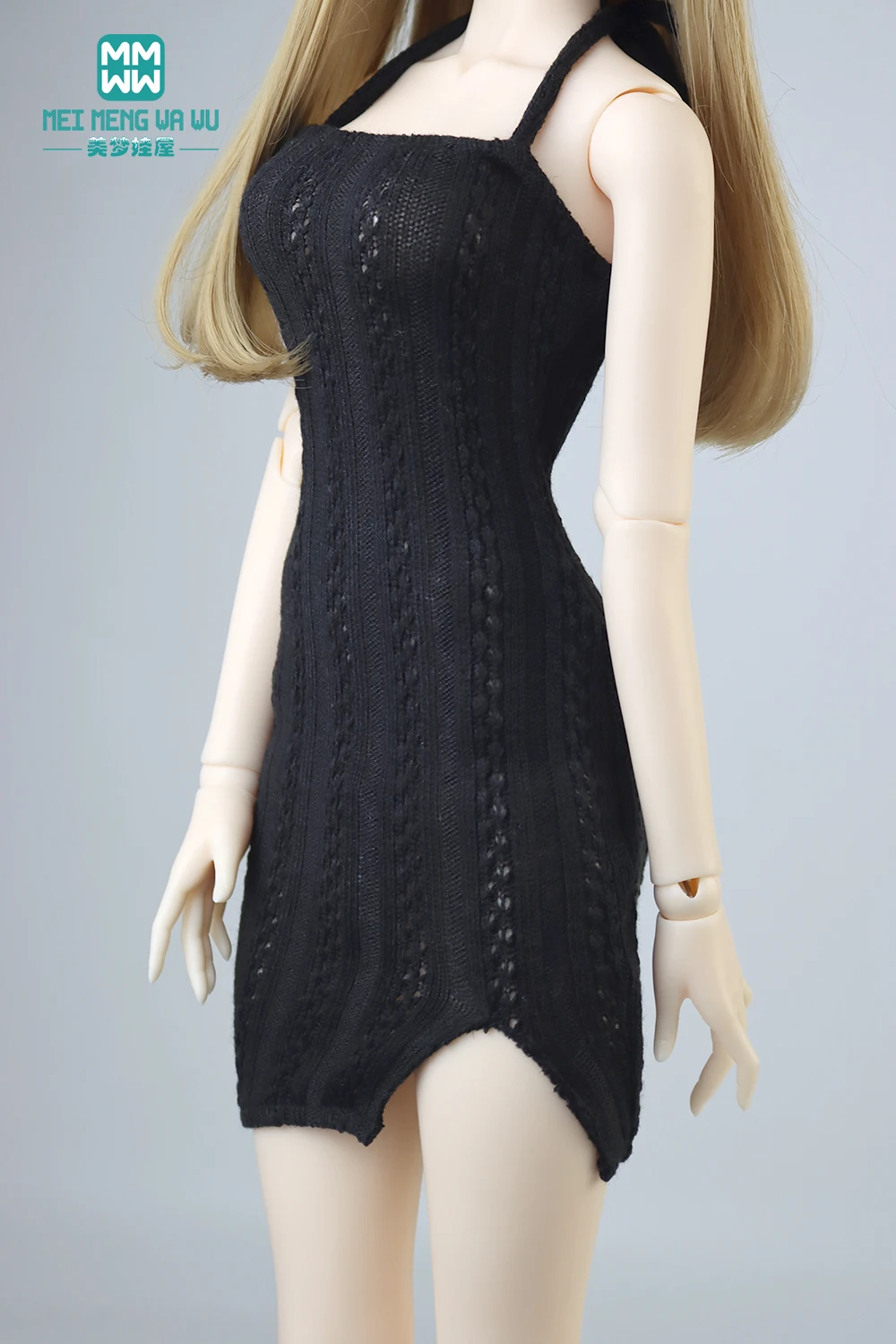 Doll Clothes Fashion Halter Slit Knit Skirt Sweater Coat Fit 43-60cm 1/4 /3 BJD DD SD13 Doll Accessories Girl Gift