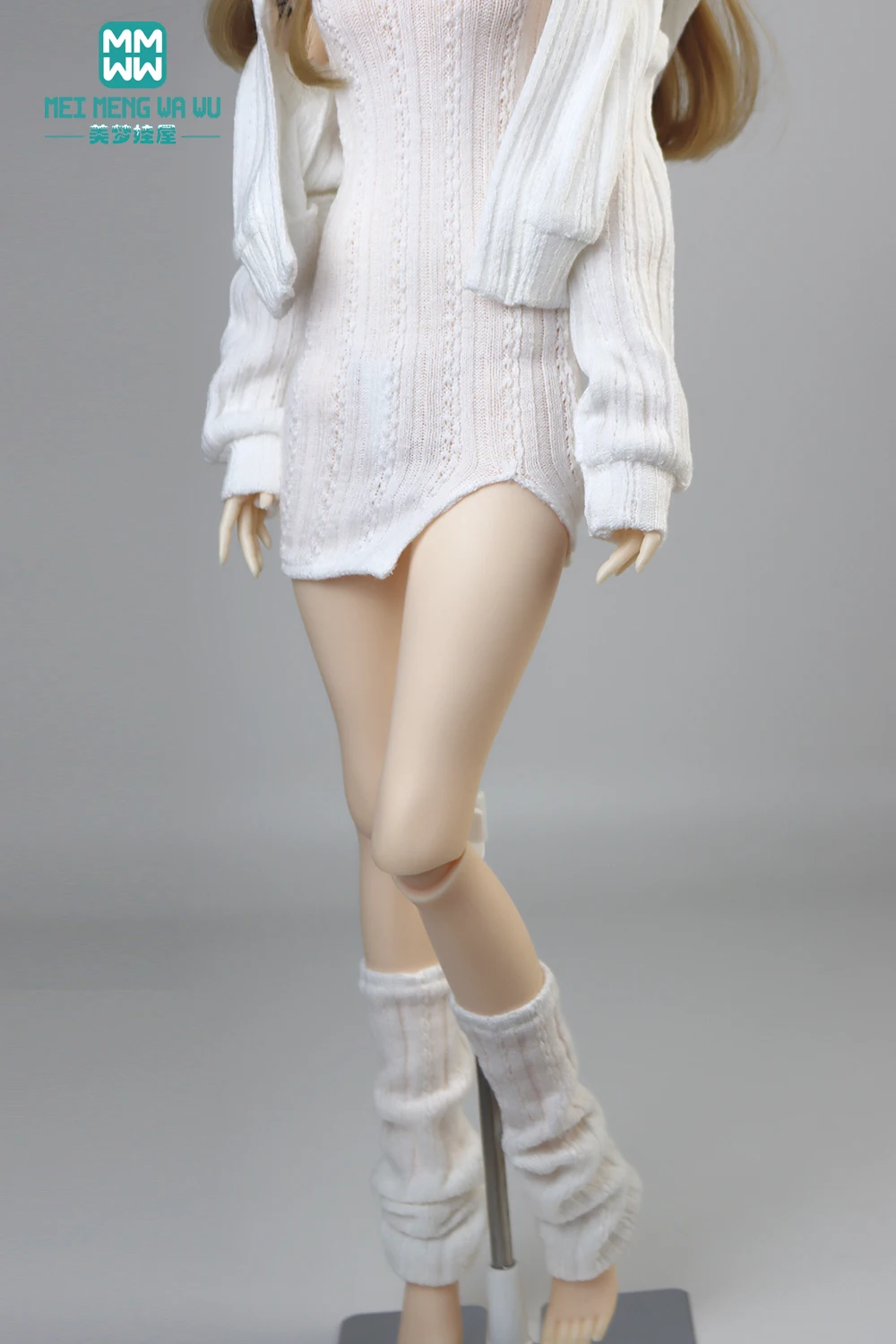 Doll Clothes Fashion Halter Slit Knit Skirt Sweater Coat Fit 43-60cm 1/4 /3 BJD DD SD13 Doll Accessories Girl Gift