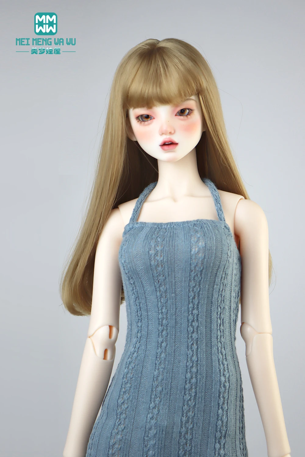 Doll Clothes Fashion Halter Slit Knit Skirt Sweater Coat Fit 43-60cm 1/4 /3 BJD DD SD13 Doll Accessories Girl Gift
