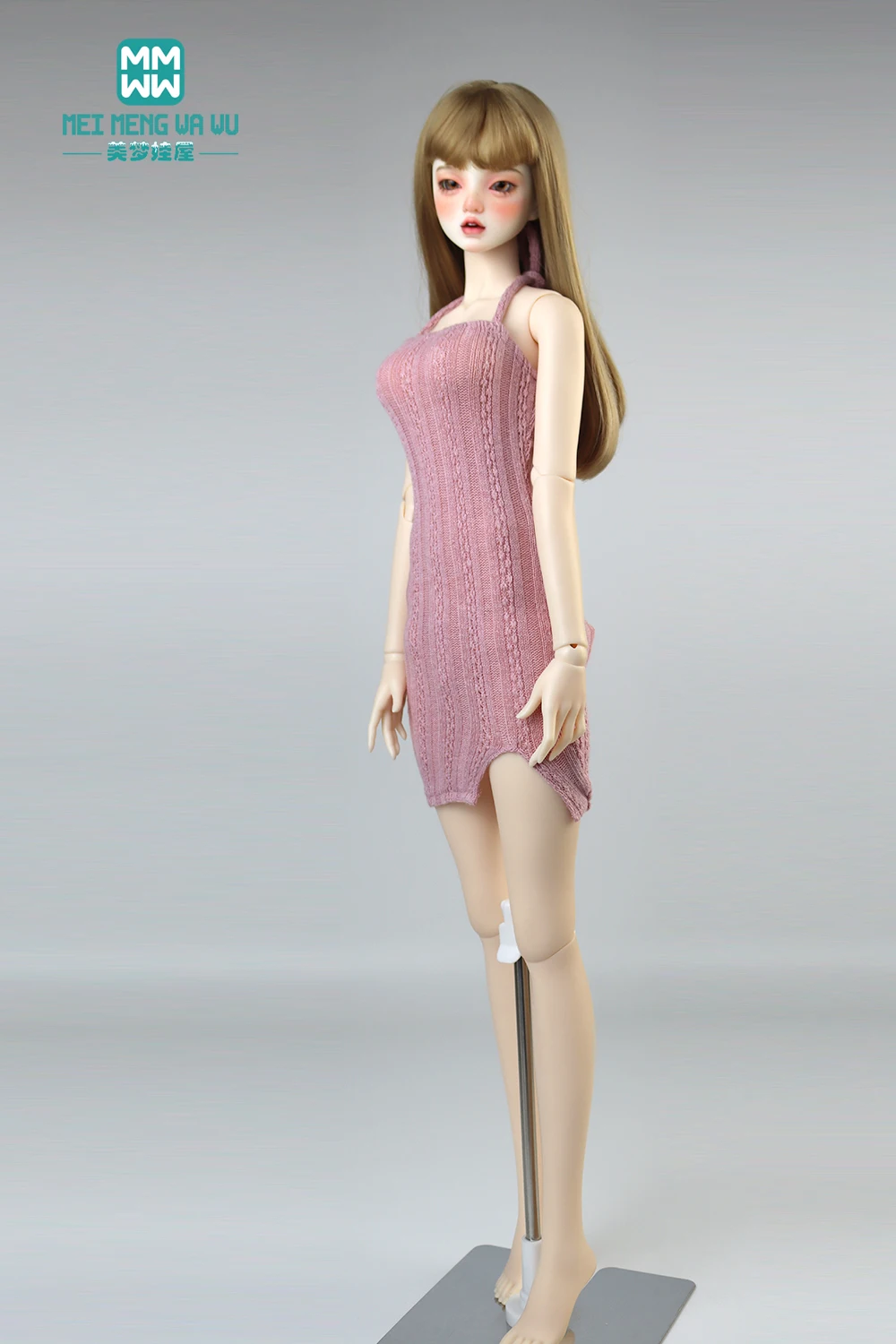 Doll Clothes Fashion Halter Slit Knit Skirt Sweater Coat Fit 43-60cm 1/4 /3 BJD DD SD13 Doll Accessories Girl Gift