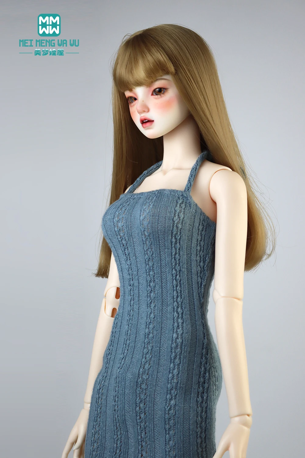 Doll Clothes Fashion Halter Slit Knit Skirt Sweater Coat Fit 43-60cm 1/4 /3 BJD DD SD13 Doll Accessories Girl Gift
