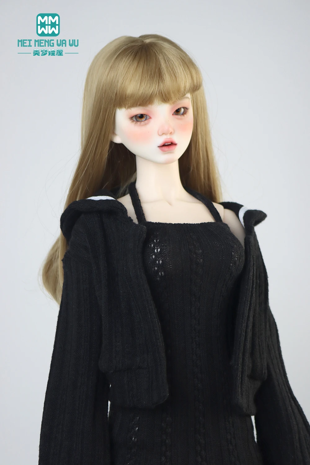 Doll Clothes Fashion Halter Slit Knit Skirt Sweater Coat Fit 43-60cm 1/4 /3 BJD DD SD13 Doll Accessories Girl Gift