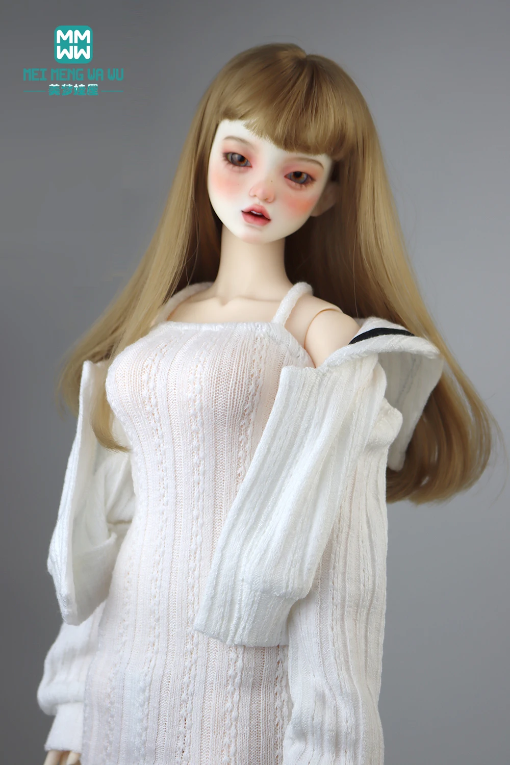 Doll Clothes Fashion Halter Slit Knit Skirt Sweater Coat Fit 43-60cm 1/4 /3 BJD DD SD13 Doll Accessories Girl Gift