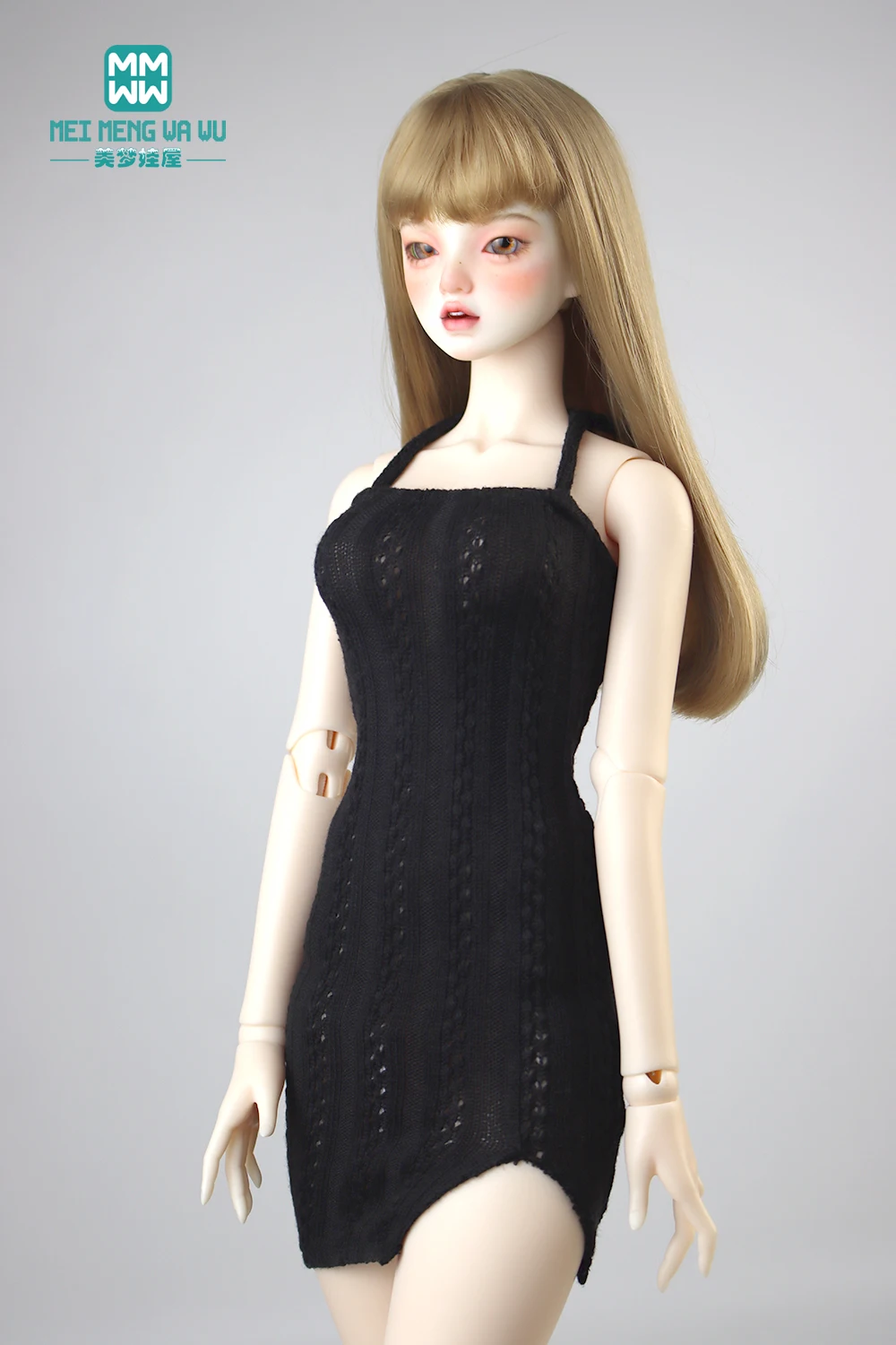 Doll Clothes Fashion Halter Slit Knit Skirt Sweater Coat Fit 43-60cm 1/4 /3 BJD DD SD13 Doll Accessories Girl Gift