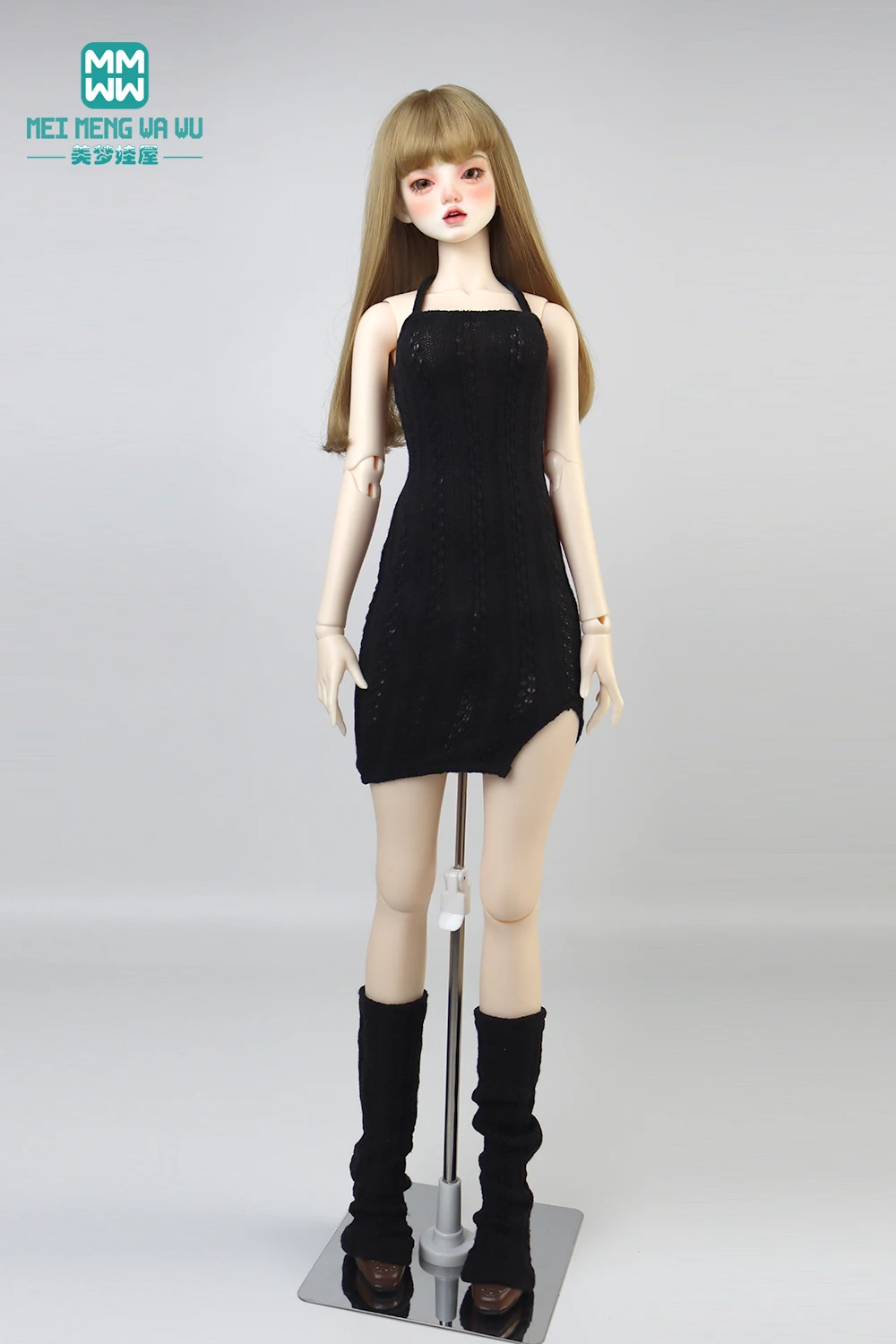 Doll Clothes Fashion Halter Slit Knit Skirt Sweater Coat Fit 43-60cm 1/4 /3 BJD DD SD13 Doll Accessories Girl Gift