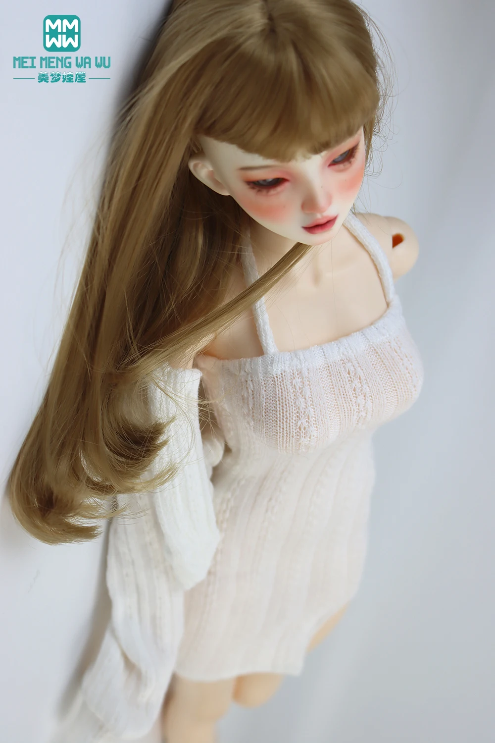 Doll Clothes Fashion Halter Slit Knit Skirt Sweater Coat Fit 43-60cm 1/4 /3 BJD DD SD13 Doll Accessories Girl Gift