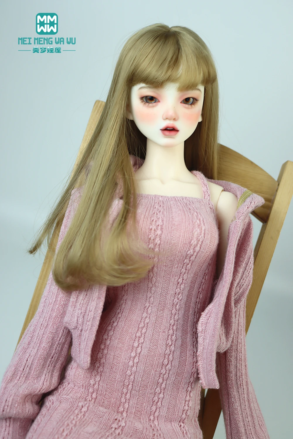 Doll Clothes Fashion Halter Slit Knit Skirt Sweater Coat Fit 43-60cm 1/4 /3 BJD DD SD13 Doll Accessories Girl Gift