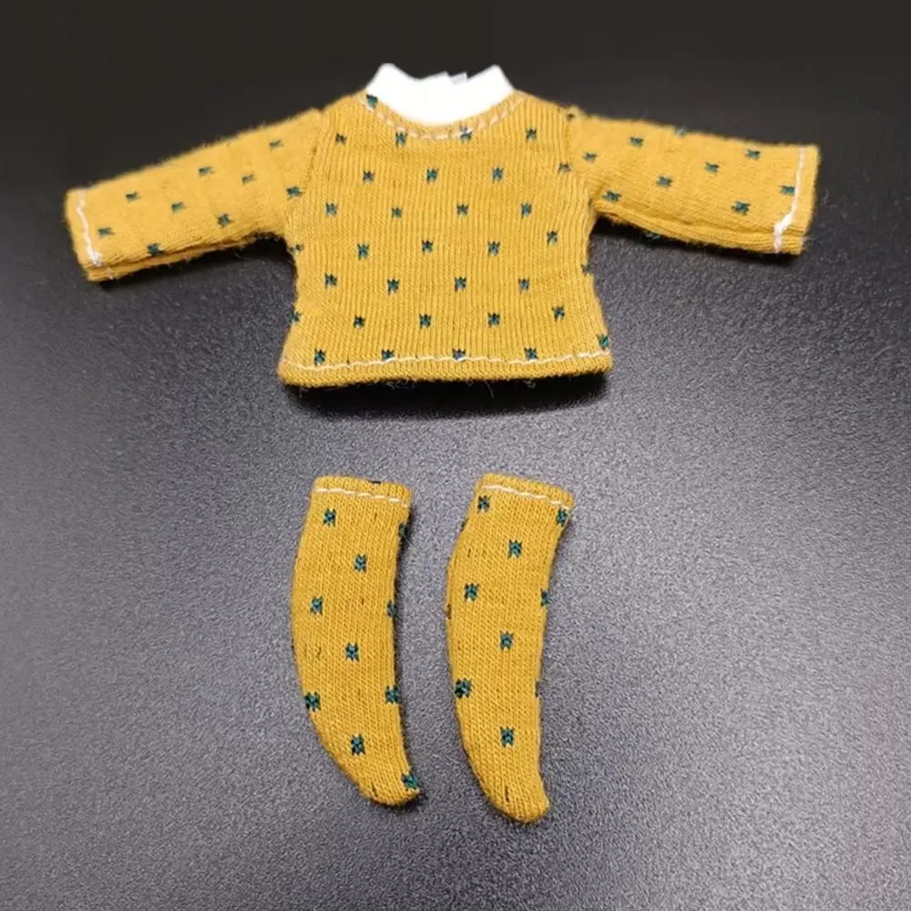Obitsu 11 Clothes Suit Tops Bottoming Shirt Cotton Dot Blouse Mini Socks For for Joint OB11 Dolls Accessories Kids Toys