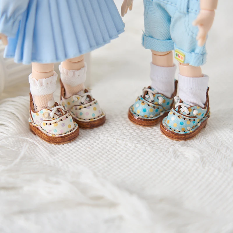OB11 Doll Shoes 1/12 Inch Leather Shoes, Sports Shoes, Mosaic Shoes, Handmade Leather Shoes GSG Body9 YMY