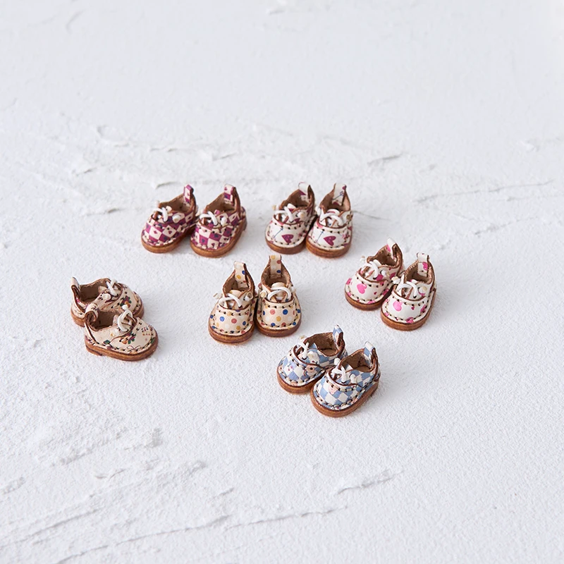OB11 Doll Shoes 1/12 Inch Leather Shoes, Sports Shoes, Mosaic Shoes, Handmade Leather Shoes GSG Body9 YMY