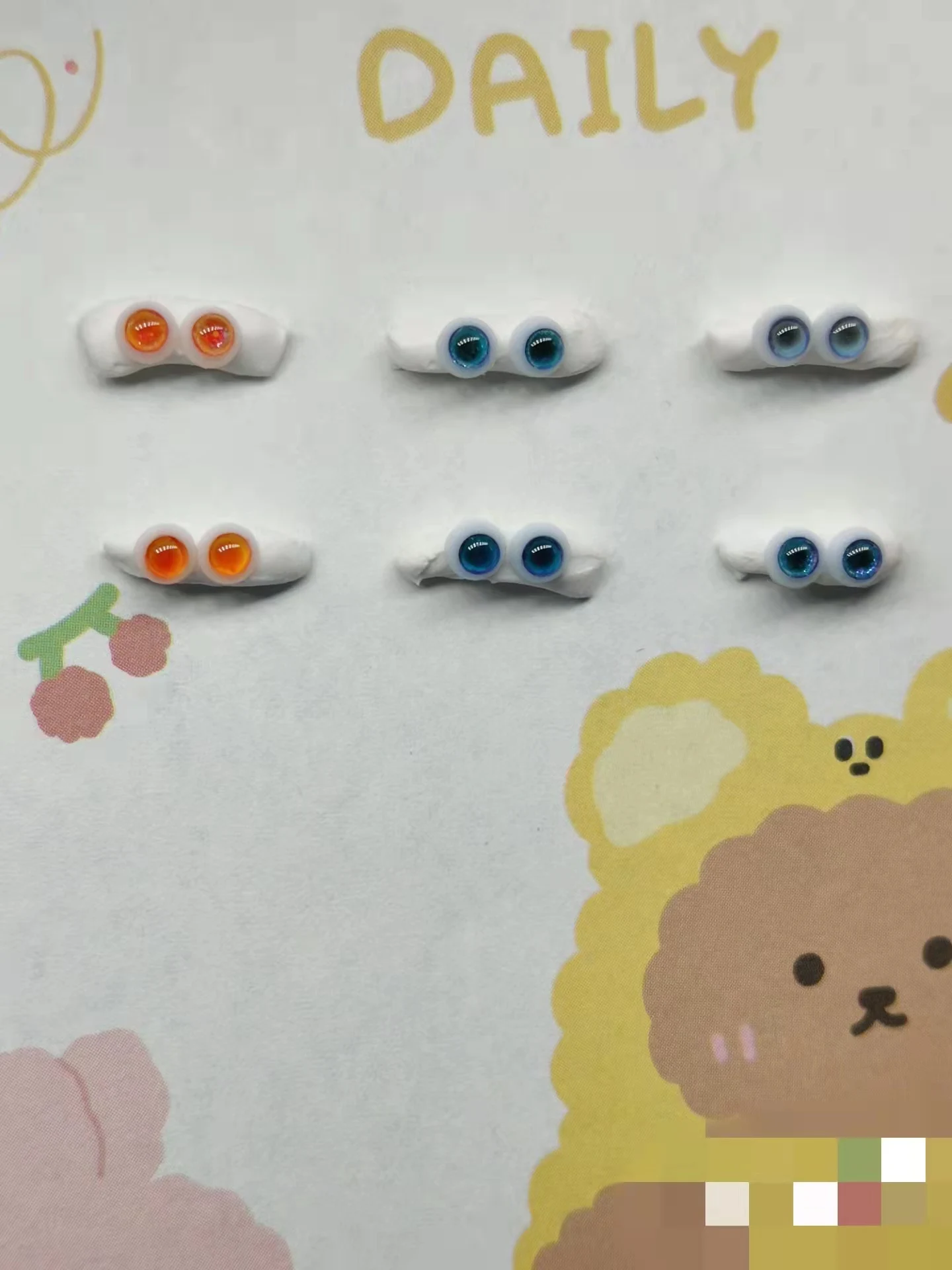Mini doll eyes 3mm eyeballs 3.5cm 4cm Mini doll eyes