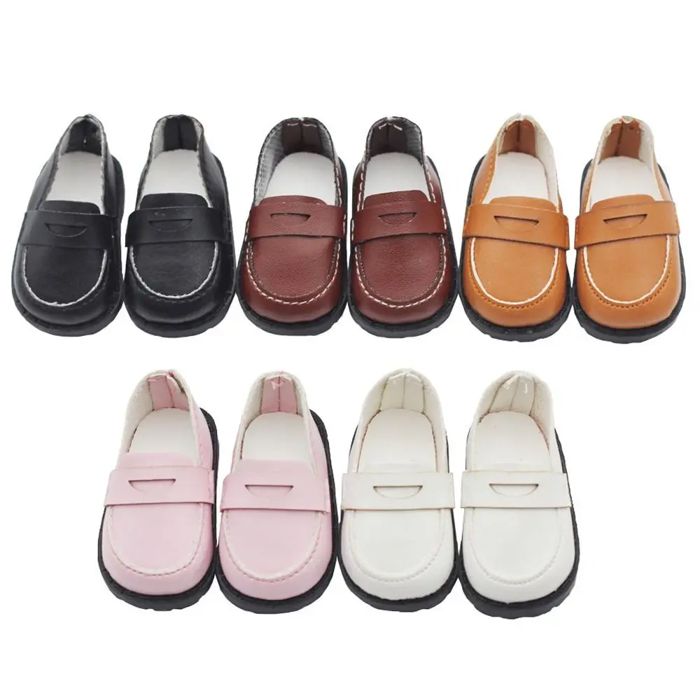 5.5*2.6cm Doll Leather Shoes Clothes Accessories For 20cm Cotton Dolls for EXO Idol Doll Casual Wear Shoes Fashion DIY Doll Toys