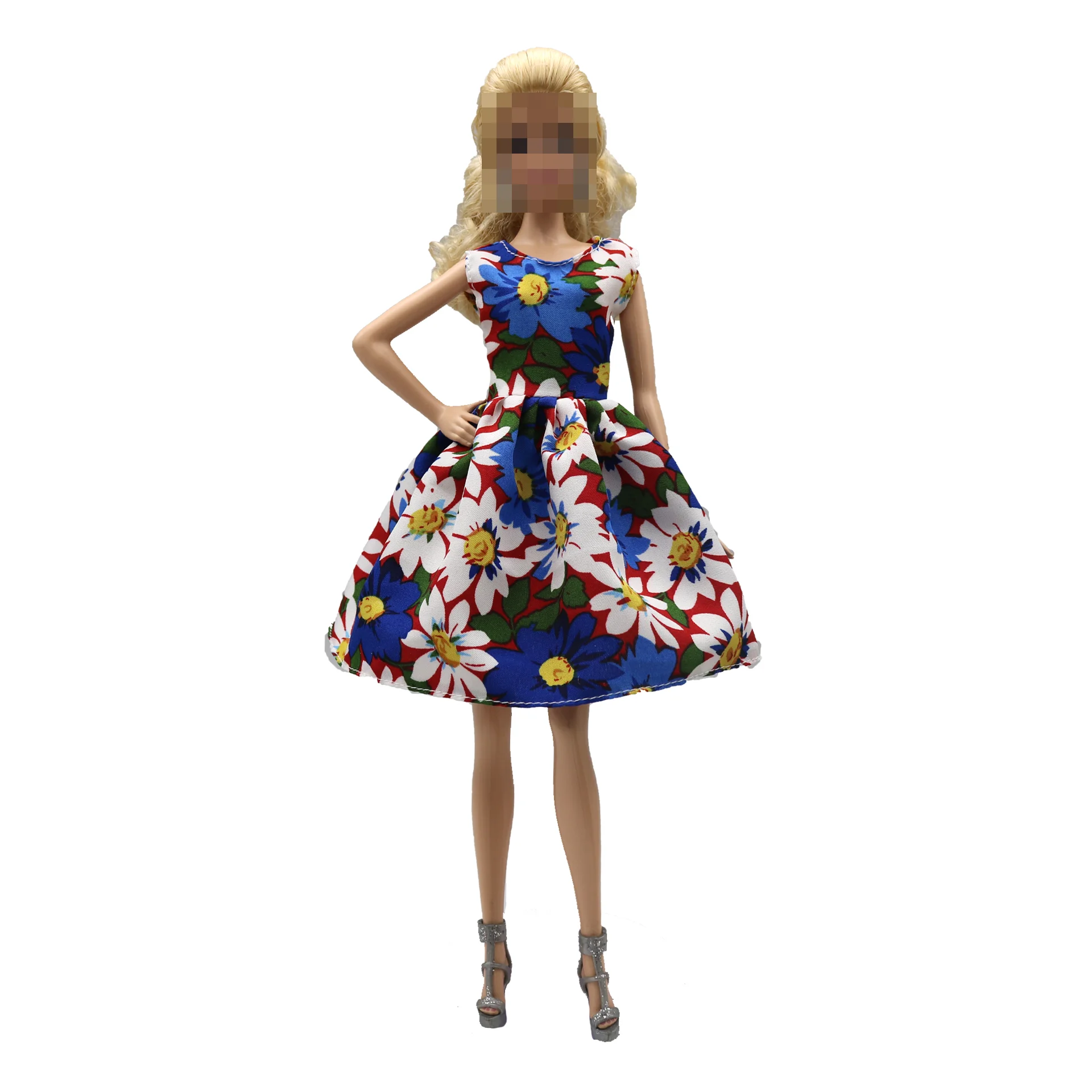 New 30cm 1/6 3 colors floral dress Daily Wear Doll Accessories Clothes for Barbies doll