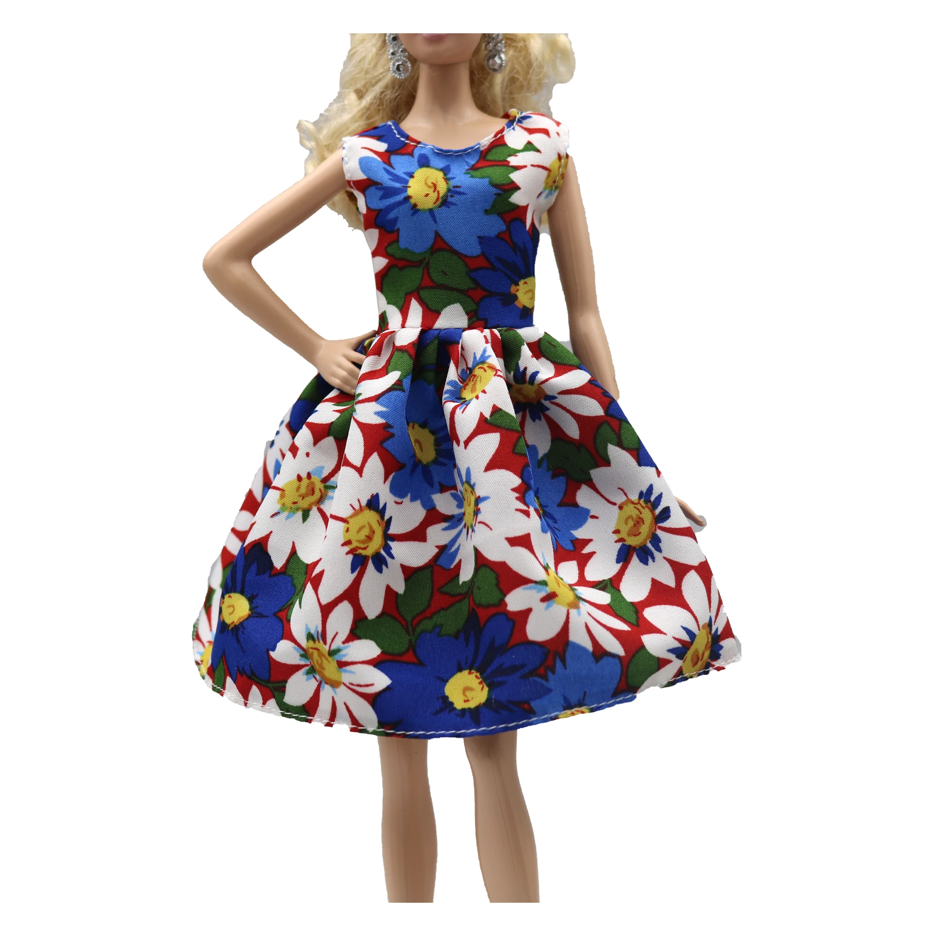 New 30cm 1/6 3 colors floral dress Daily Wear Doll Accessories Clothes for Barbies doll