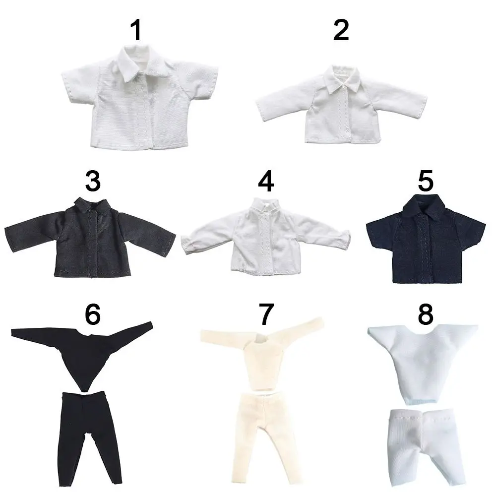 Ob11 Doll Clothes White Shirt Casual Wear T-shirt Tops Leggings For 1/12Bjd Dolls Accessories Obitsu11 Clothes Kids Toys