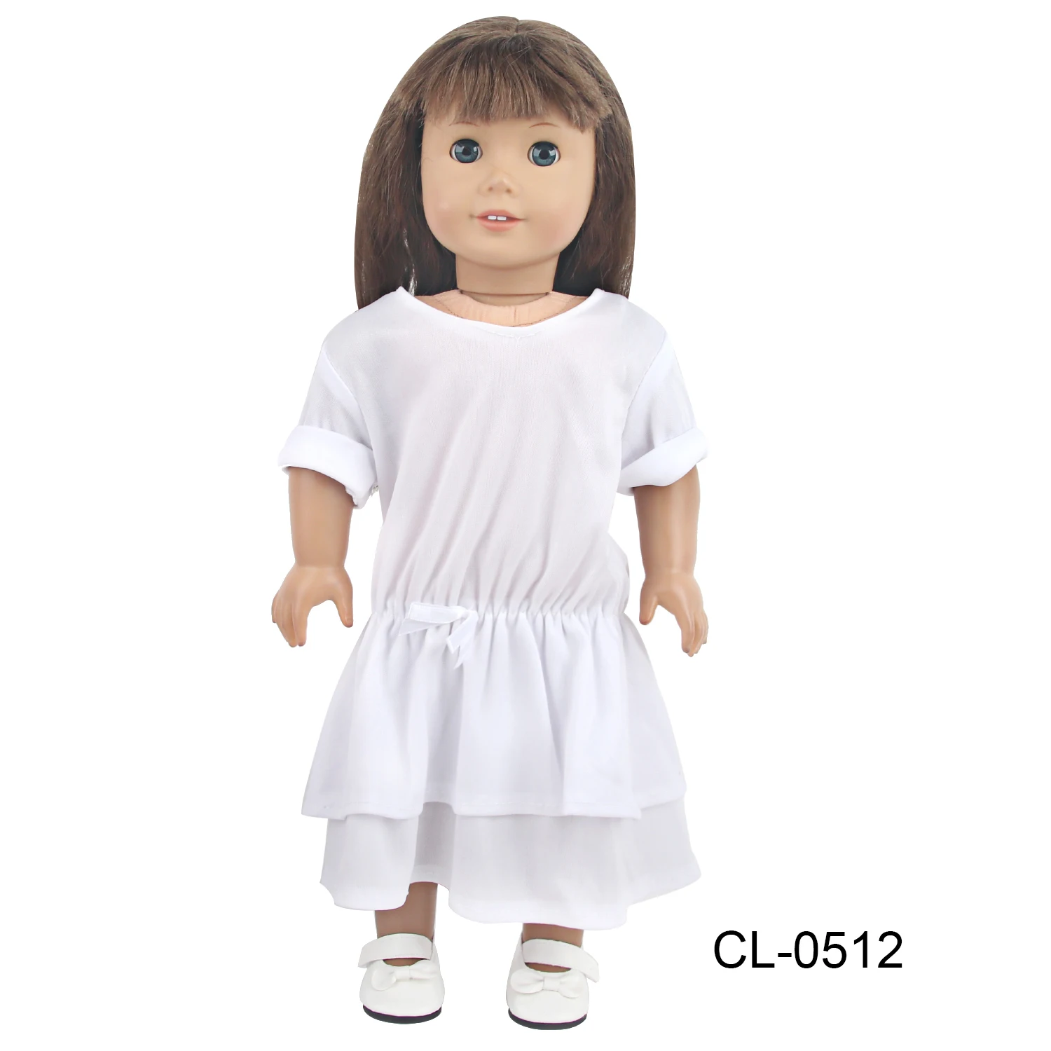 Pink Color Princess Doll Dress for American 18 Inch Girl Dolls, Lace Skirt and Hairband, Cute, 43cm Baby, Newborn, OG Girls Doll