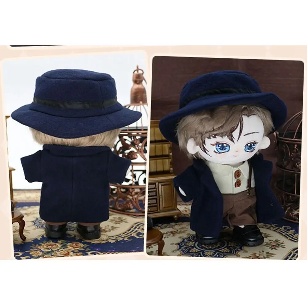 1Set 20cm Cotton Doll Windbreaker Hat Clothes Fashion Doll Overall Suit Casual Wears Suits Plush Idol Dolls Clothes Accessories