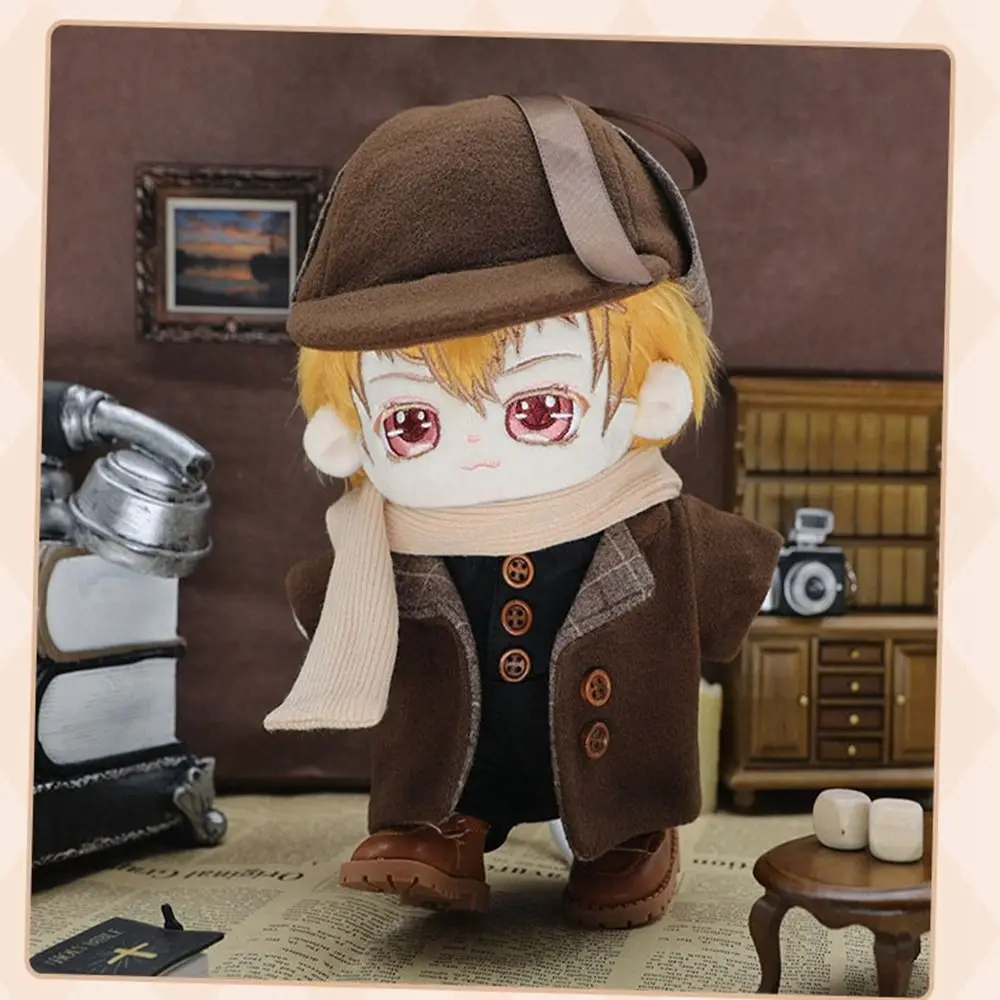 1Set 20cm Cotton Doll Windbreaker Hat Clothes Fashion Doll Overall Suit Casual Wears Suits Plush Idol Dolls Clothes Accessories