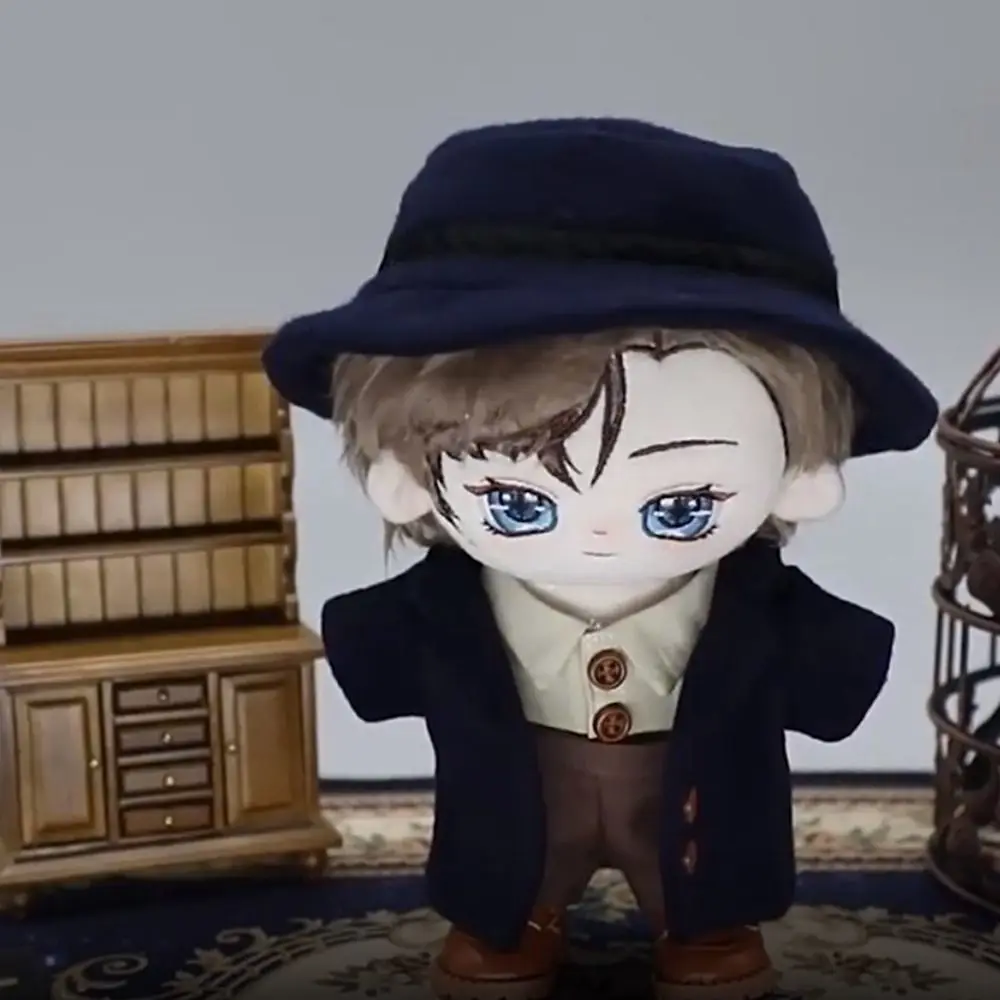 1Set 20cm Cotton Doll Windbreaker Hat Clothes Fashion Doll Overall Suit Casual Wears Suits Plush Idol Dolls Clothes Accessories