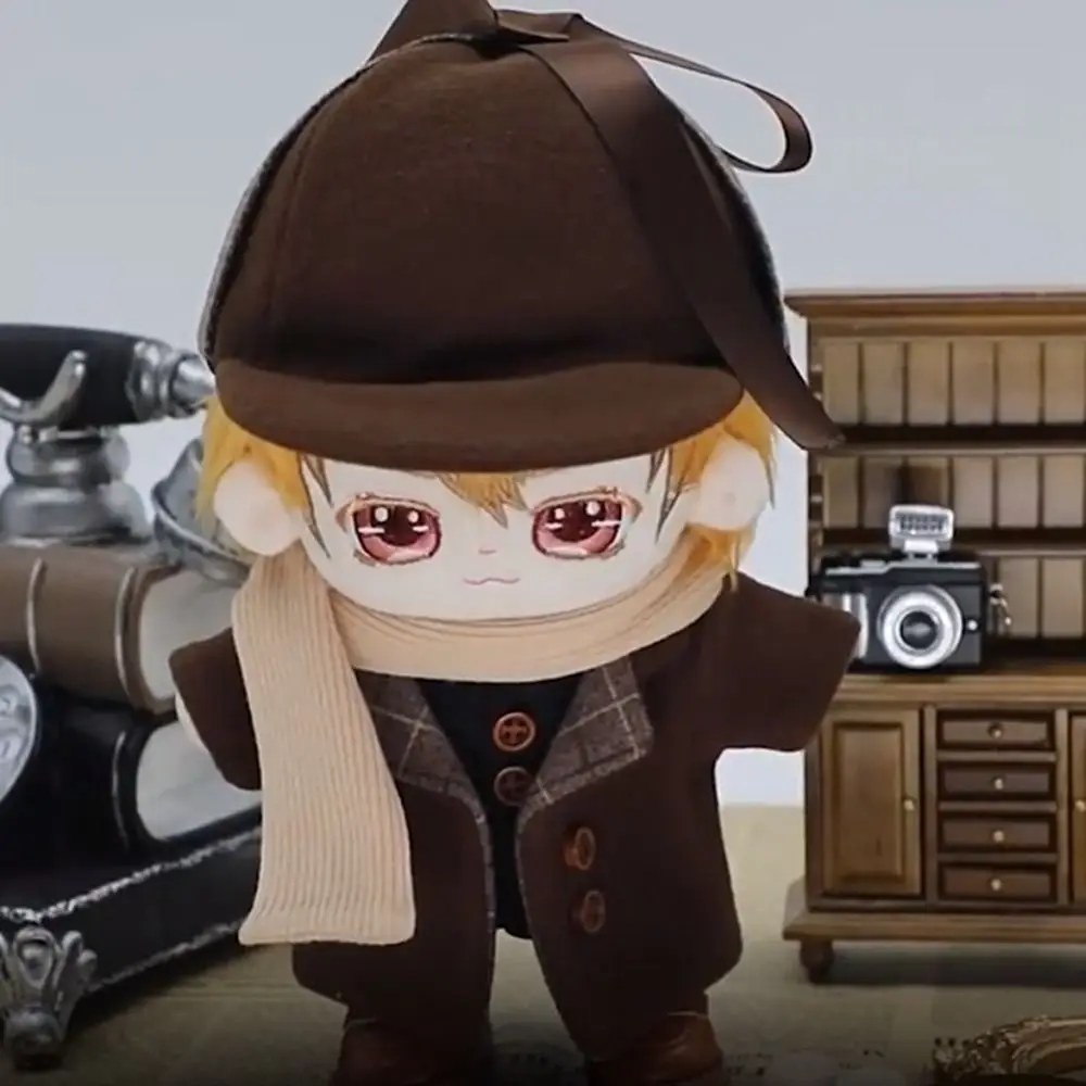 1Set 20cm Cotton Doll Windbreaker Hat Clothes Fashion Doll Overall Suit Casual Wears Suits Plush Idol Dolls Clothes Accessories