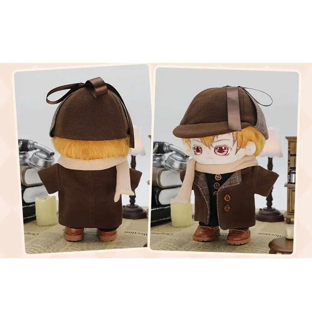 1Set 20cm Cotton Doll Windbreaker Hat Clothes Fashion Doll Overall Suit Casual Wears Suits Plush Idol Dolls Clothes Accessories