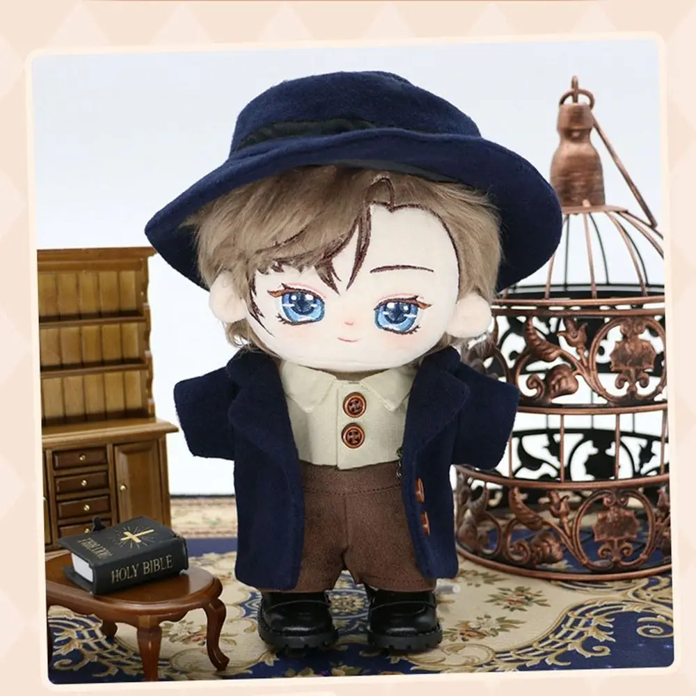 1Set 20cm Cotton Doll Windbreaker Hat Clothes Fashion Doll Overall Suit Casual Wears Suits Plush Idol Dolls Clothes Accessories