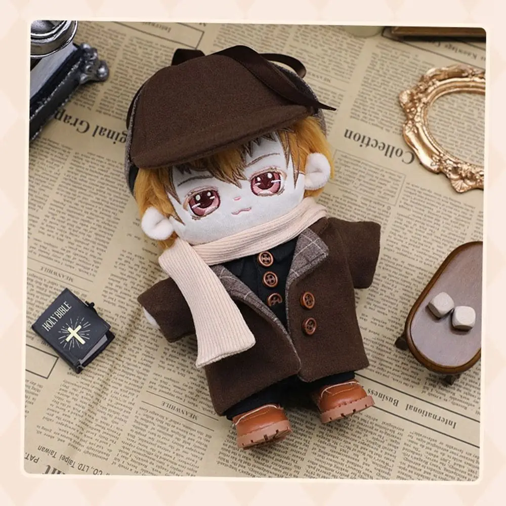 1Set 20cm Cotton Doll Windbreaker Hat Clothes Fashion Doll Overall Suit Casual Wears Suits Plush Idol Dolls Clothes Accessories