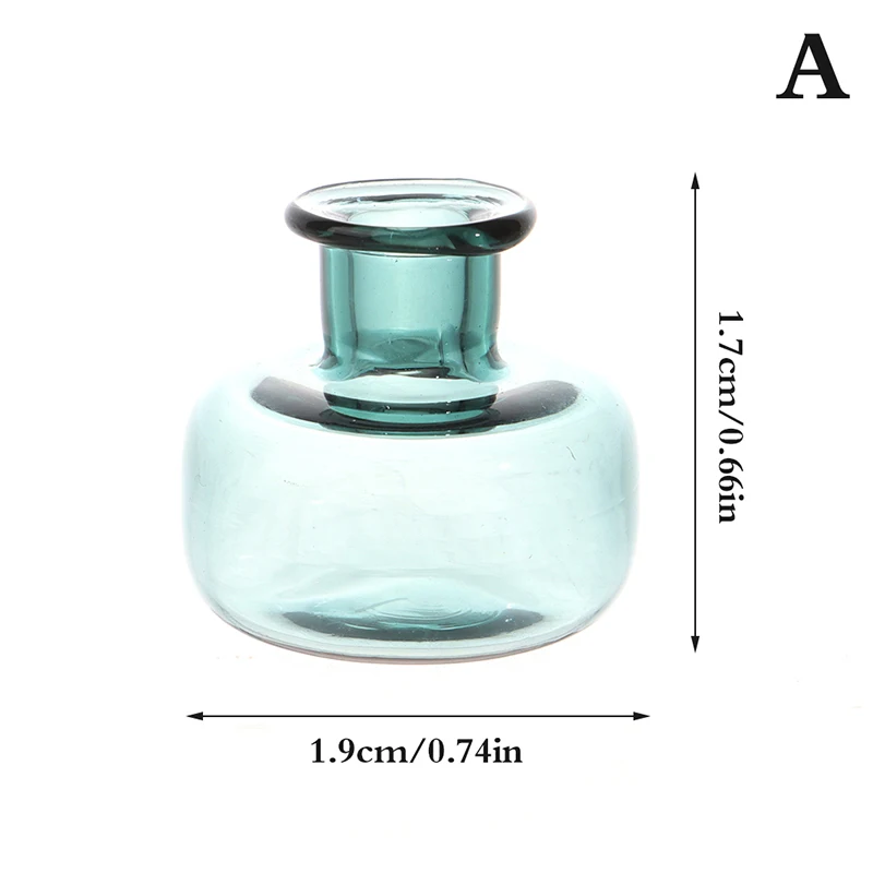 24 Styles 1/12 Lovely Miniature Dollhouse Glass Vase Mini Flower Vase for Doll House Furniture Decoration Accessories