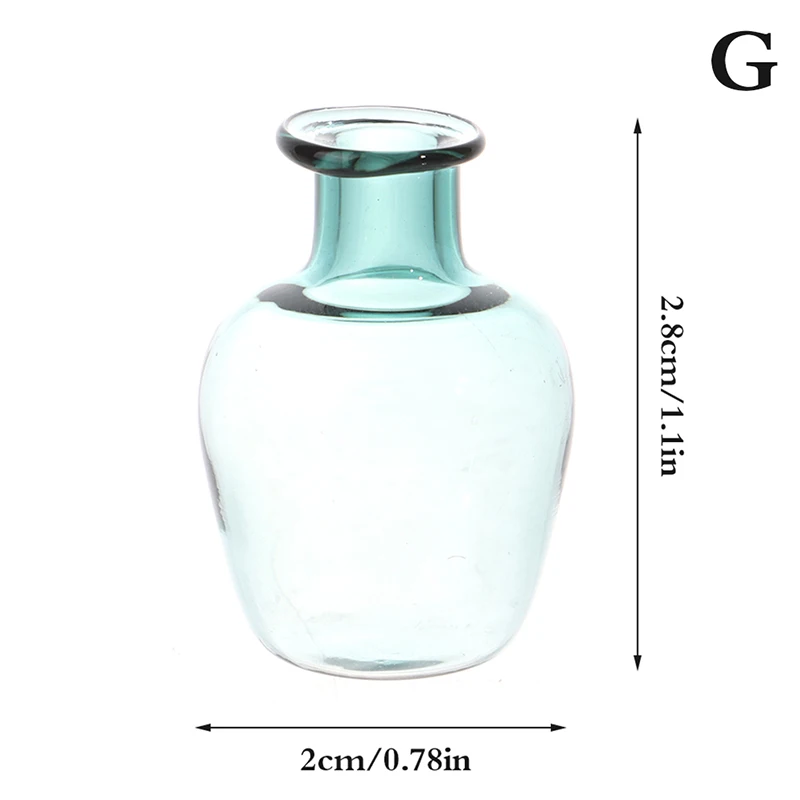 24 Styles 1/12 Lovely Miniature Dollhouse Glass Vase Mini Flower Vase for Doll House Furniture Decoration Accessories