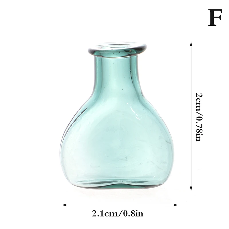 24 Styles 1/12 Lovely Miniature Dollhouse Glass Vase Mini Flower Vase for Doll House Furniture Decoration Accessories