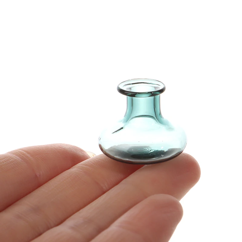 24 Styles 1/12 Lovely Miniature Dollhouse Glass Vase Mini Flower Vase for Doll House Furniture Decoration Accessories