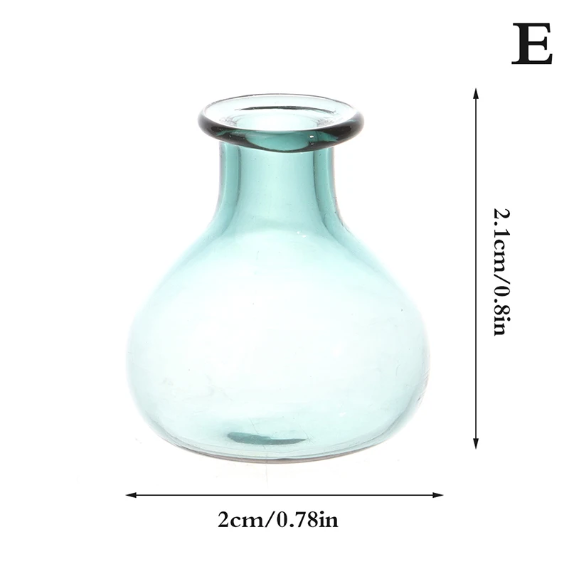 24 Styles 1/12 Lovely Miniature Dollhouse Glass Vase Mini Flower Vase for Doll House Furniture Decoration Accessories