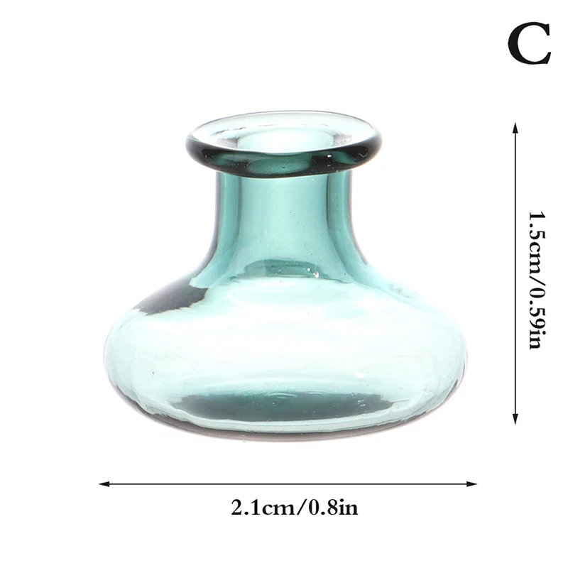 24 Styles 1/12 Lovely Miniature Dollhouse Glass Vase Mini Flower Vase for Doll House Furniture Decoration Accessories