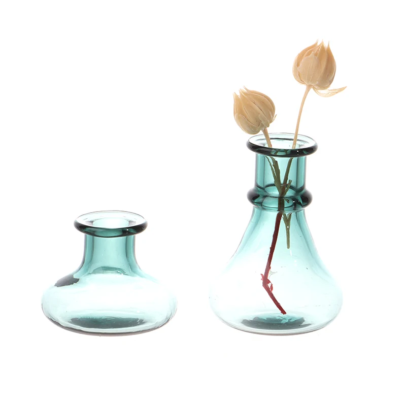 24 Styles 1/12 Lovely Miniature Dollhouse Glass Vase Mini Flower Vase for Doll House Furniture Decoration Accessories