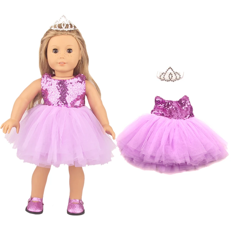 Cute Princess Doll Dress Clothes For American 18 Inch Girl Dolls Bow Skirt For 43cm Baby New Born&OG,Life Girl Doll KId's Gift