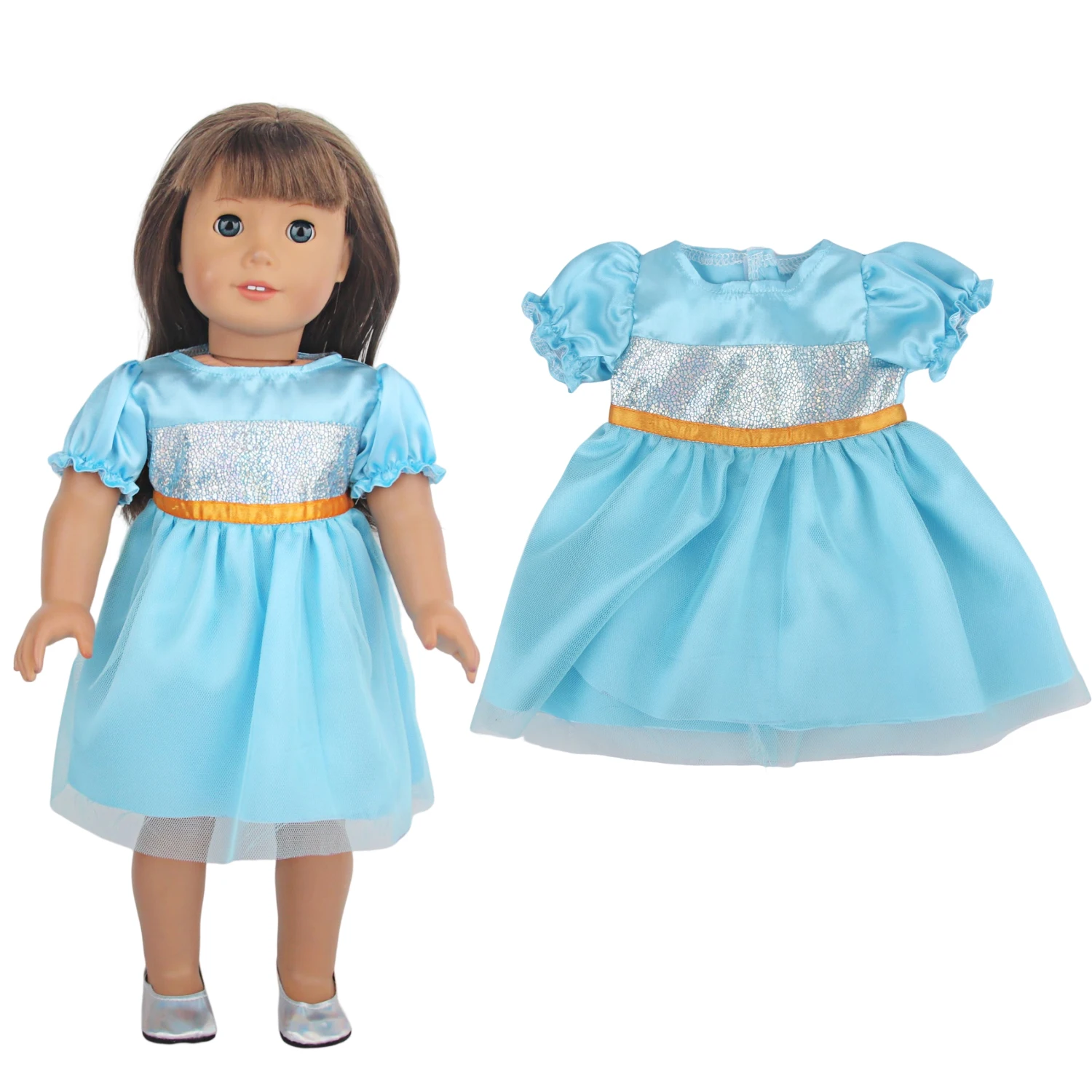 Cute Princess Doll Dress Clothes For American 18 Inch Girl Dolls Bow Skirt For 43cm Baby New Born&OG,Life Girl Doll KId's Gift